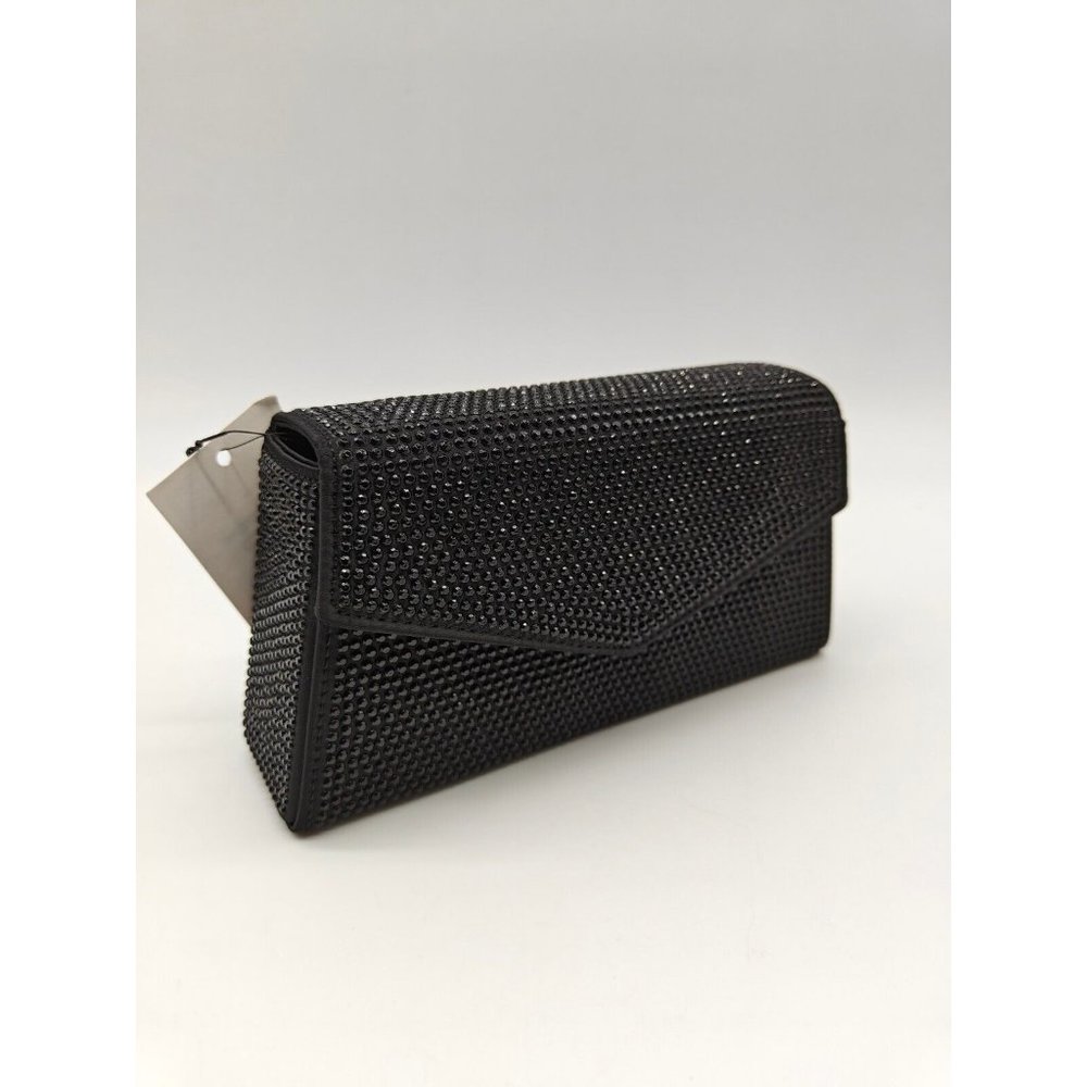 MANGO MNG rhinestone embellished box clutch shoulder bag - BLACK - Picture 5 of 10
